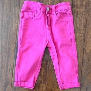 U.S. Polo Assn. Bright Pink Stretch Cotton Girls Pants